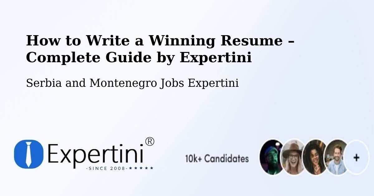 Resume Writing Guide for Job Seekers – Nicolet - Nicolet, Serbia and Montenegro Jobs Expertini